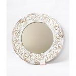 Specchio tondo cornice legno 45cm