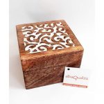 Scatola legno Intarsi 10x10x8cm