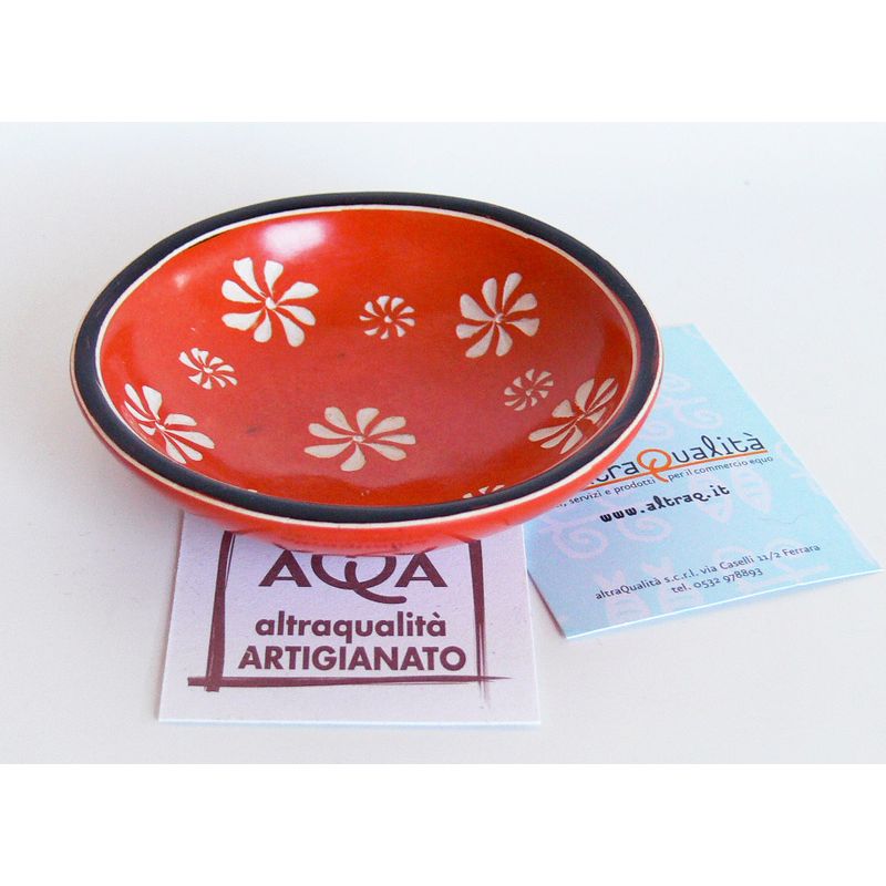 KE7010663 Ciotolina 7 cm arancio con fiori - immagine 1