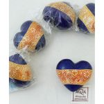 Set 5 cuori 8x8 Kisii arancio-viola