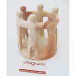 Portacandela Girotondo 8x7cm naturale