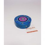 Scatolina tonda 7cm blu/fuxia Flowers