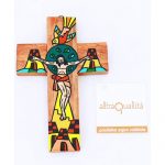Croce Cristo crocifisso naturale cm 12x8
