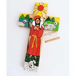 Croce Buon Pastore c/pecore 20cm