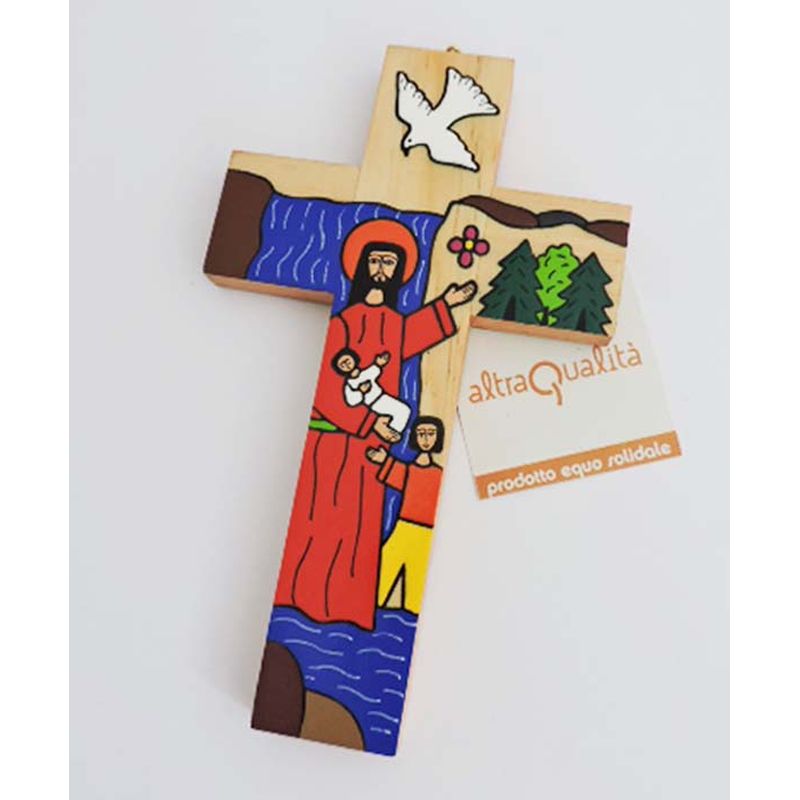 MES1011285 Croce Cristo e Bambini 15cm - immagine 1