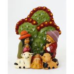 Presepe cactus con portacandela 7x10,5cm