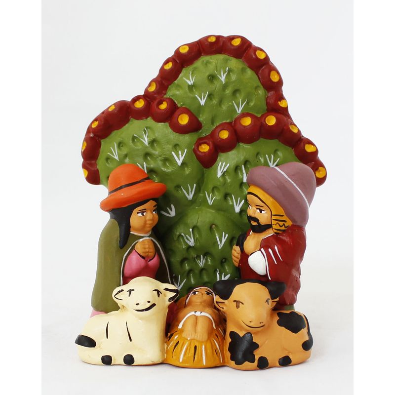 MPE2010662 Presepe cactus con portacandela 7x10,5cm - immagine 1