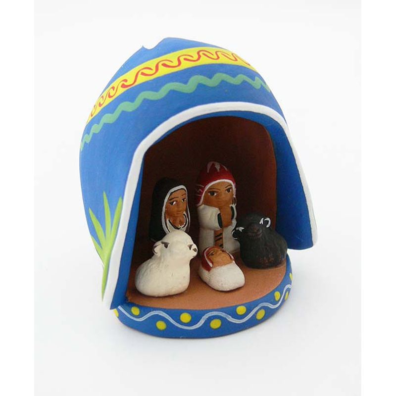 MPE5010611 Presepe in berretto blu 6cm - immagine 1