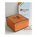 Scatolina quadrata 6cm Cuore orange