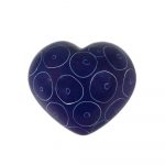 Cuore blu con puntini 5x5cm