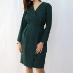 Abito Grazia twill cotone verde pino S