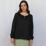 Blusa Dulcamara cotone/lyocell nero S