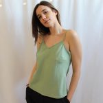 Top Lucente cotone/lyocell giada S