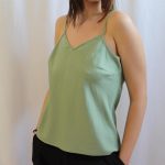 Top Lucente cotone/lyocell giada L