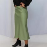 Gonna Volo cotone/lyocell giada L