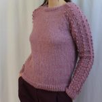 Maglia Cristalli lana lavanda S