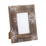 Cornice portafoto Fiori legno 24x19cm