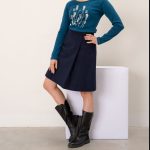 Gonna Corduroy blu inchiostro M