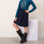 Gonna Corduroy blu inchiostro L