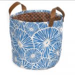 Cesto tondo Blue Flowers d25 -h25 cm