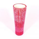 Vaso 25 cm Geroglifici rosso EQ
