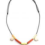 Collana Artemide mandarino/bianco/oro