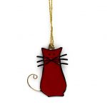 Decorazione gatto ferro 4,5 x 8 cm