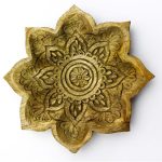 Piattino Fiore legno 15x h3cm