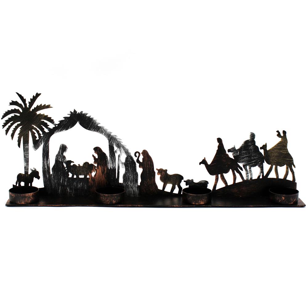 IN5040482 (2) Presepe portalumini Re Magi 42x16x5 - immagine 1