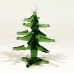 Alberello Natale vetro cm 8