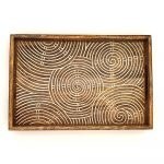 Vassoio legno Spirali 38x26.5x5cm