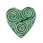 Cuore portafoto verde puntini 5.5cm