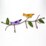 Appendino 2 passeri ramo Floral 16x45cm