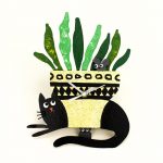 Orologio parete Gatto nascosto 25x19cm