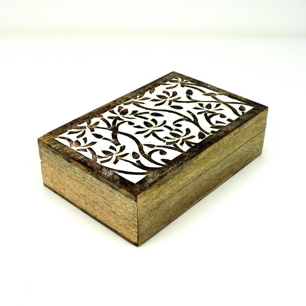 IN2041285 (1) Scatola legno Flowers 20x13xh5,5cm - immagine 1