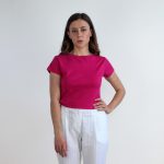 Tees Tea jersey stretch bio magenta L