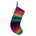 Calza di Natale Strisce 53x29x1cm