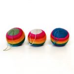 Set 3 palline Natale Arcobaleno D6,5cm - immagine 2