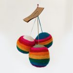Set 3 palline Natale Arcobaleno D6,5cm - immagine 3