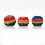 Set 3 palline Natale Arcobaleno D6,5cm