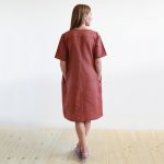 Abito Acacia lino-cotone terracotta L - immagine 2