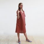 Abito Acacia lino-cotone terracotta L - immagine 3