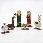 Presepe di ferro Gesù, Giuseppe, Maria