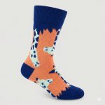 Calze Giraffe blu sfono arancio 39-42