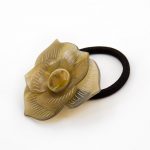 Elastico capelli corno con fiore d5cm