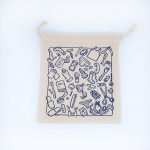 Sacchetto viaggio naturale blu 28x24