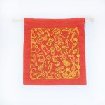 Sacchetto viaggio rosso giallo 28x24