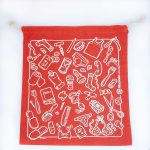 Sacca viaggio rossa bianca 40x35