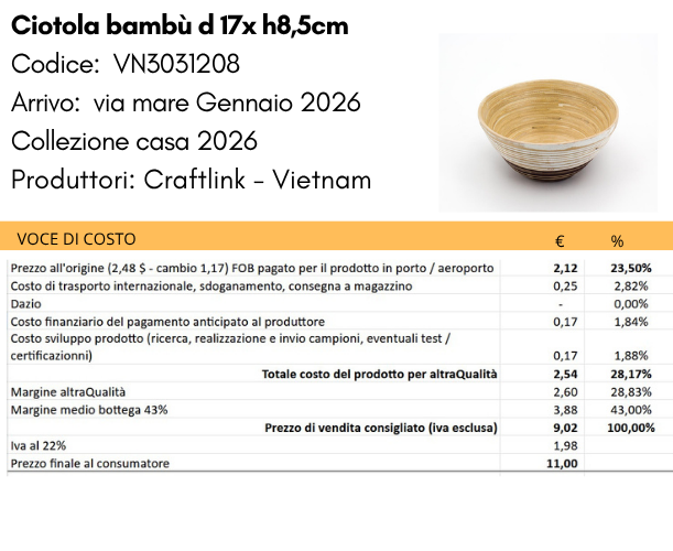 ciotola bambu