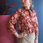 Camicia Mila block print Camelia S